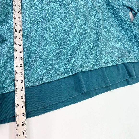 Athleta Sundance Alliance Womens 3X Blue Green Long Sleeved Hooded Pullover - Picture 4 of 11